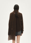 Fringed Scarf Detail Sweater