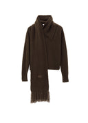 Fringed Scarf Detail Sweater