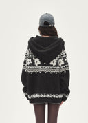 Dark Fair-Isle Wool Cardigan
