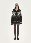 Dark Fair-Isle Wool Cardigan