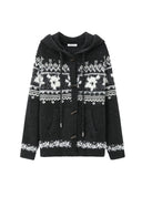 Dark Fair-Isle Wool Cardigan