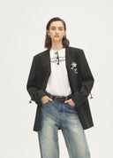 Artist Raw-Edge Collarless Blazer