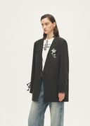 Artist Raw-Edge Collarless Blazer