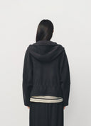 Navy Oversized Airy Hooded Jacket