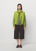 Mint Green Statement Collar Sporty Lightweight Jacket