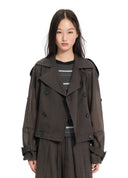 Double-Breasted Cropped Jacket