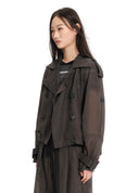 Double-Breasted Cropped Jacket