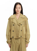 Double-Breasted Cropped Jacket