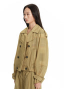 Double-Breasted Cropped Jacket