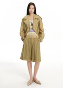 Double-Breasted Cropped Jacket