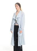 Pale blue drawstring sun jacket