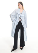 Pale blue drawstring sun jacket