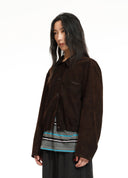 Suede-Effect Workwear Jacket
