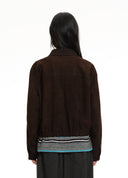Suede-Effect Workwear Jacket