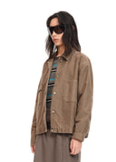 Cropped Utility Denim Jacket