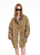 Corduroy Collar Canvas Coat