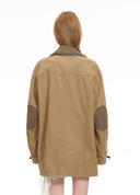 Corduroy Collar Canvas Coat