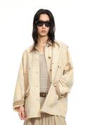 Jacquard Paneled Corduroy Jacket