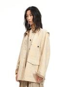Jacquard Paneled Corduroy Jacket