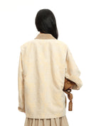 Jacquard Paneled Corduroy Jacket