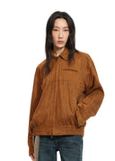 Letter Embroidered Knit Jacket