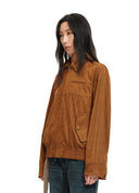 Letter Embroidered Knit Jacket