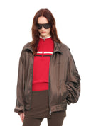 Cupro Stand Collar Jacket