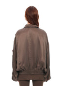 Cupro Stand Collar Jacket