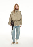 Cutwork Embroidered Utility Jacket