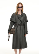 Detachable Cape Wool Trench Coat