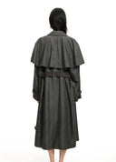 Detachable Cape Wool Trench Coat
