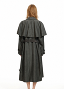 Detachable Cape Wool Trench Coat