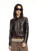 Vintage Burnished Leather Jacket