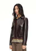 Vintage Burnished Leather Jacket