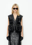 Black Glossy Utility Vest