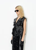 Black Glossy Utility Vest