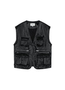 Black Glossy Utility Vest