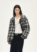 Reversible Check Cropped Jacket
