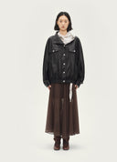 "902" Stand-Collar Eco Leather Jacket