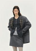 Check-Pattern Panel Blazer