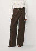 Brown Oversized Utility Cargo Pants