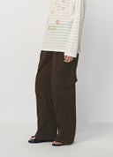 Brown Oversized Utility Cargo Pants