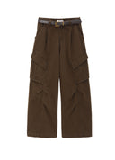 Brown Oversized Utility Cargo Pants