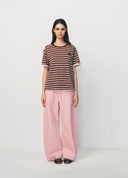 Pink Slimming High Waist Classic Curved Leg Denim Jeans