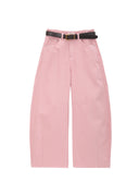 Pink Slimming High Waist Classic Curved Leg Denim Jeans