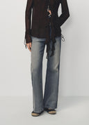 Vintage-Wash Straight-Leg Supermodel Jeans