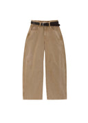 Distressed Earth Yellow Curved Silhouette Denim Jeans