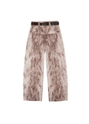 Camel Vintage Mixed Dye High Waist Denim Jeans