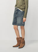 Light Blue Washed Cropped Denim Jodhpurs