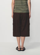 Brown Seven Length Denim Jodhpurs